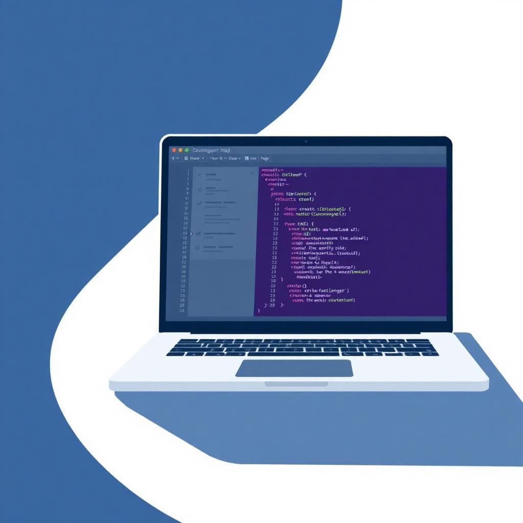 Developer laptop showing Scanon API integration