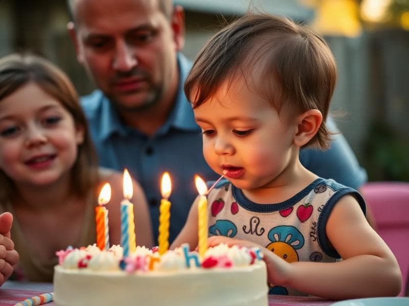 Kids at a birthday with faces blurred
