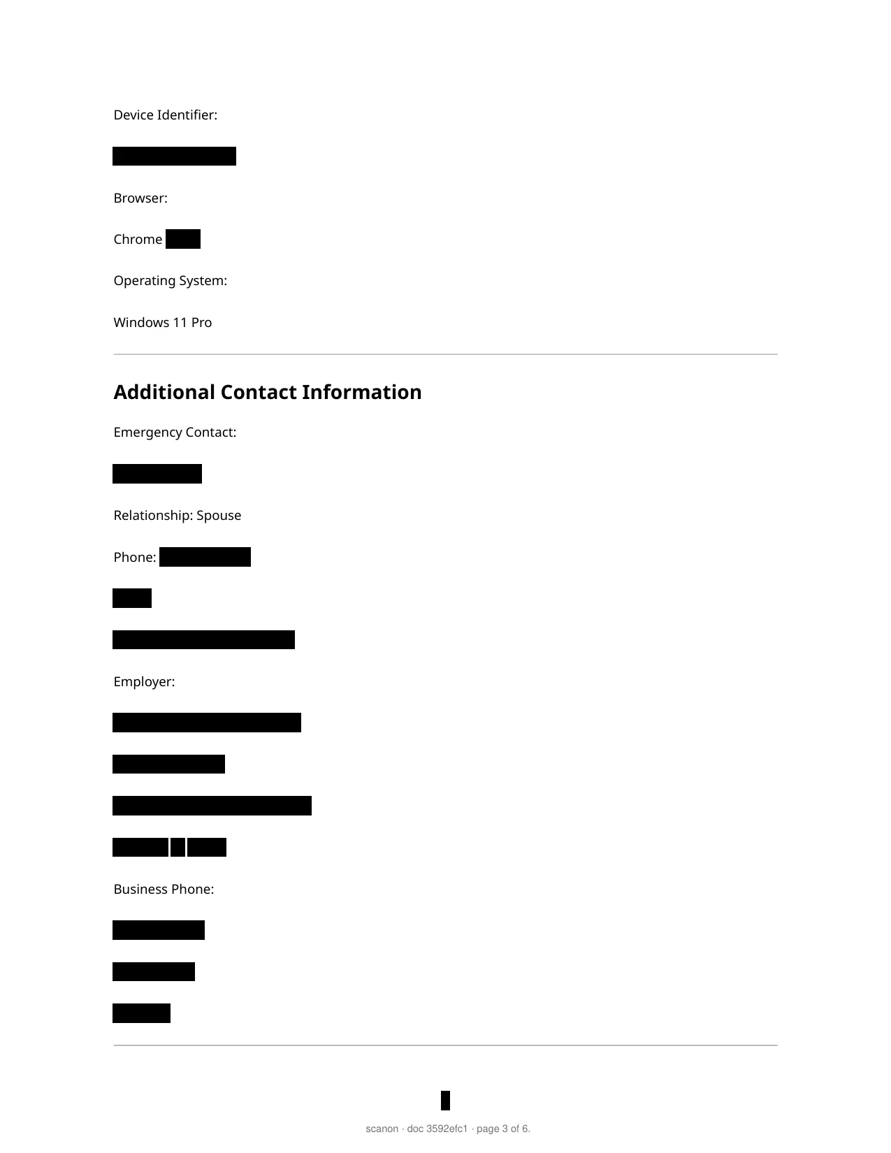 Affidavit of Residency — page 3 of 6