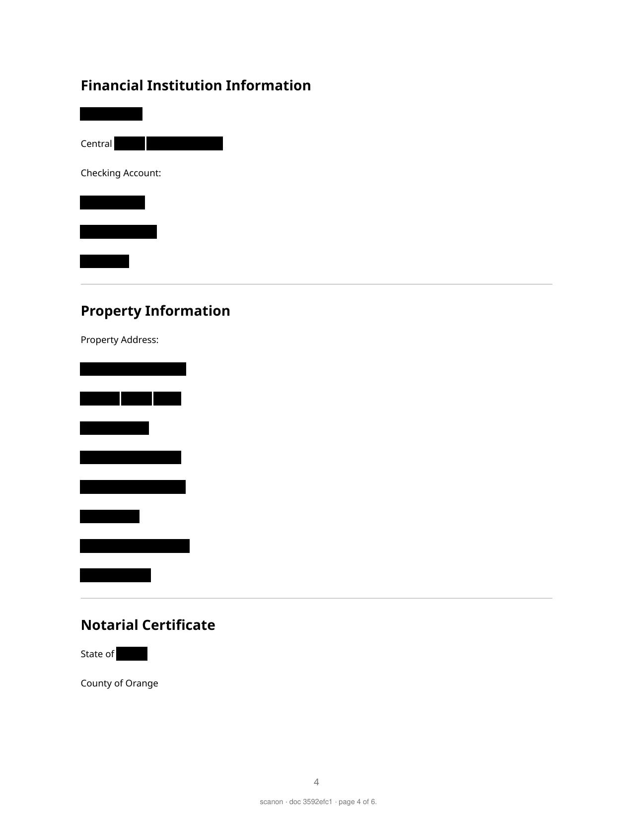 Affidavit of Residency — page 4 of 6